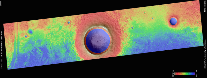 Illustration for article titled Zumba Crater, Mars